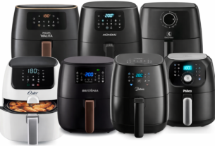 Comparativo visual com marcas de air fryer citadas no guia de compra