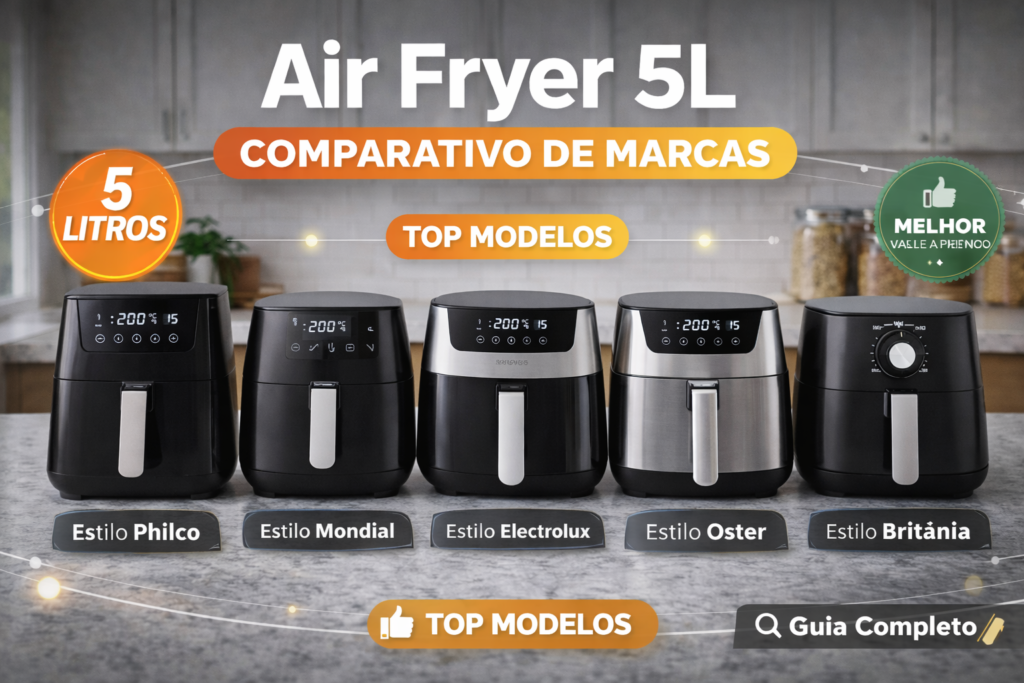 Melhor Air Fryer 5 Litros: 7 Modelos que Valem a Pena em 2026