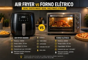 Air fryer vs forno: qual gasta mais?