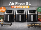 Melhor air fryer 5 litros sobre bancada de cozinha moderna