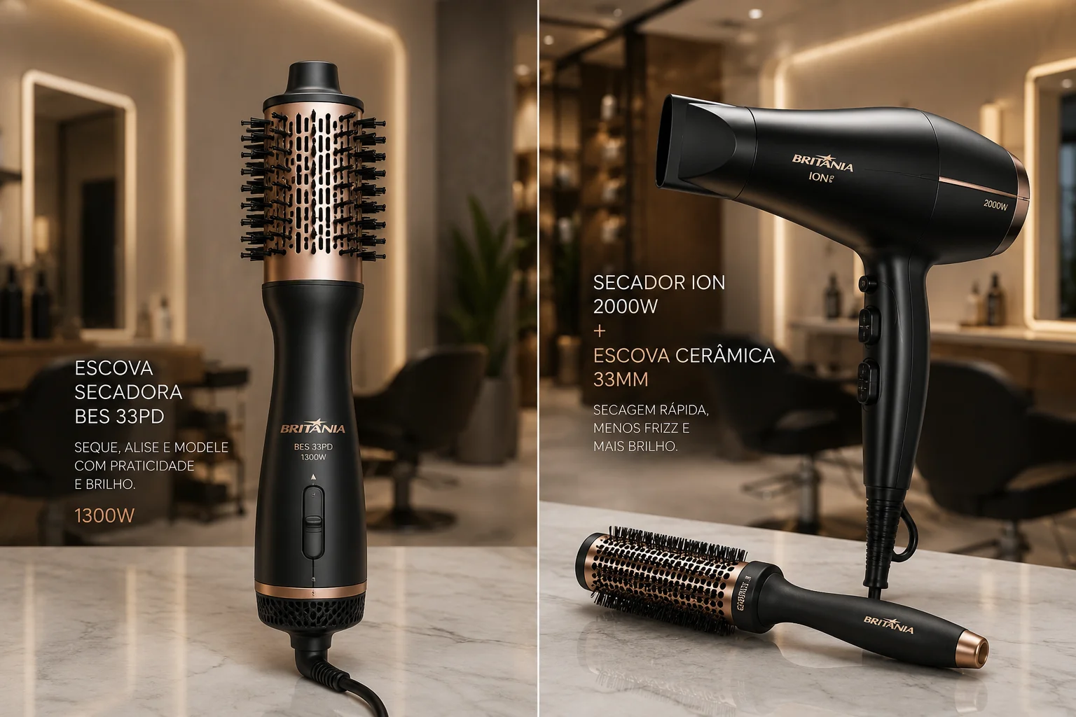 Escova Secadora ou Secador + Escova
