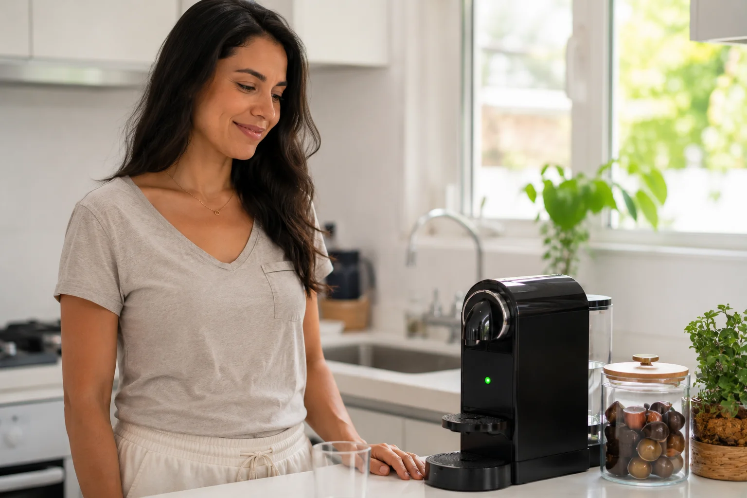 Cafeteira de cápsula gasta energia